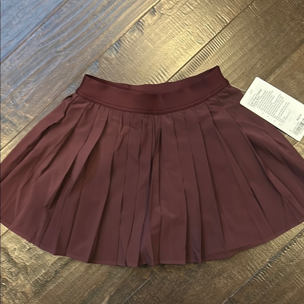 lululemon pleated skirt garnet NWT 2